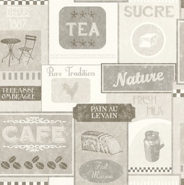 Tapetas flizelino pagrindu Rasch 518412 Selection Papier, pilkas su kava