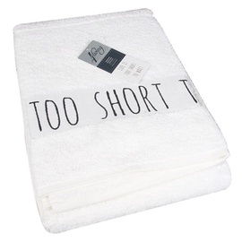 4Living Life's Too Short Towel 70 x 140cm White
