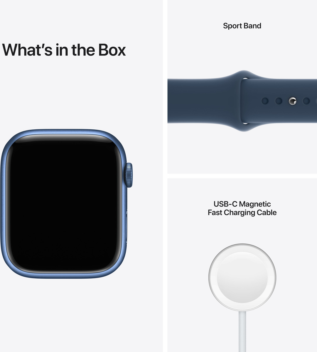 Умные часы Apple Watch Series 7 GPS 45mm Aluminum, синий - Ksenukai.lv