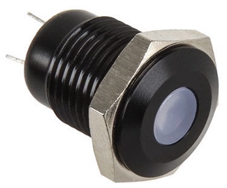 Lamptron Black Push Button LED Orange