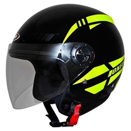 Shiro Helmet SH-62 Oxford Black Fluor Yellow XL