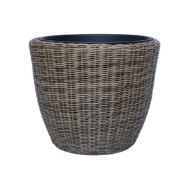 Home4you Wicker Flowerpot D24x20cm Beige