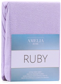 Voodilina AmeliaHome Ruby, violetne, 200x200 cm, kummiga