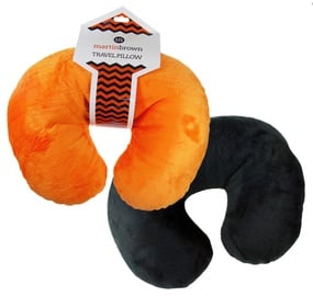 Kelioninė pagalvė Bottari, juoda/oranžinė, 30 cm x 30 cm