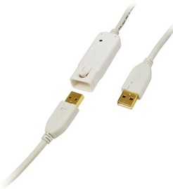 LogiLink Repeater Cable USB / USB White 12m