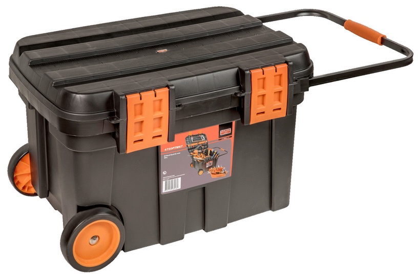 Instrumentu kaste Bahco PTBW67, 675 mm x 420 mm x 472 mm, 78 l, melna/oranža