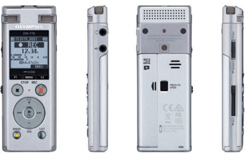 Диктофон Olympus DM-770, серебристый, 8 ГБ