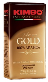 Jahvatatud kohv Kimbo 100% Arabica Gold, 0.25 kg