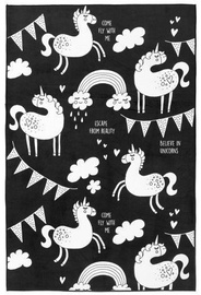 Kilimas 4Living I Believe Black/White, 150x100 cm