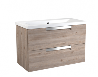 Apatinė spintelė su praustuvu Milano 61 cm, 2 stalčiai, Nelsono ąžuolas