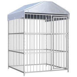Клетка для собаки VLX Outdoor Dog Kennel w/ Roof Silver, 1500x1500x2000 мм