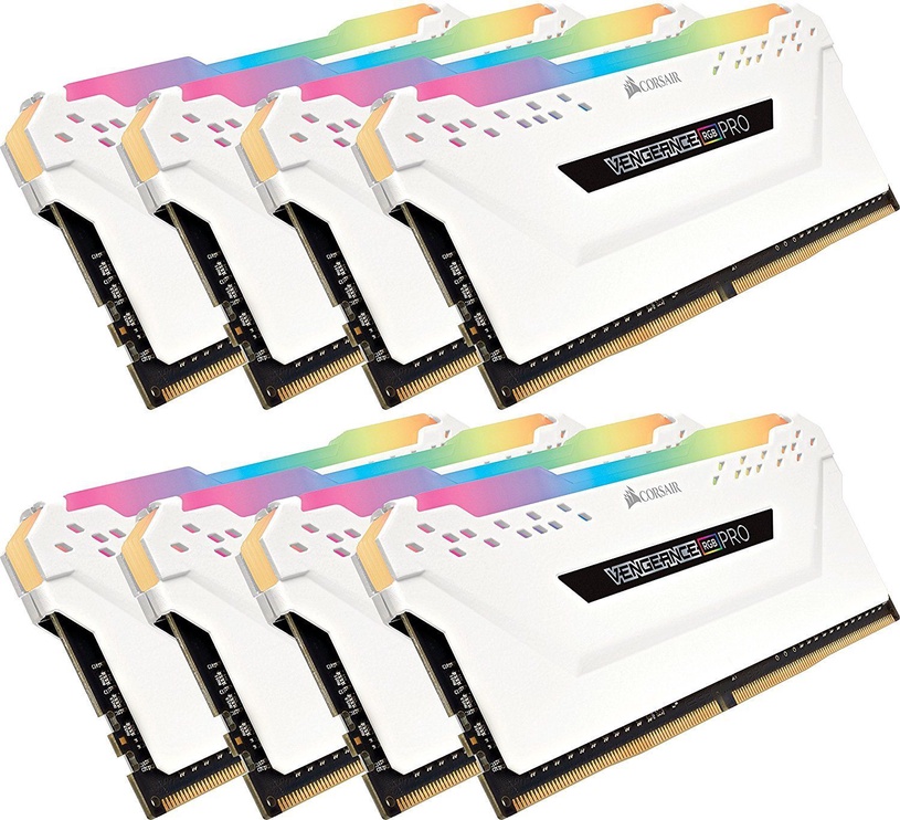Operatīvā atmiņa (RAM) Corsair Vengeance RGB Pro White, DDR4, 64 GB, 2666 MHz