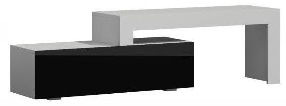 TV galds Pro Meble, balta/melna, 108 cm x 35 cm x 45 cm
