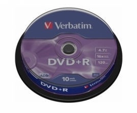 Verbatim DVD+R Datalife 4.7Gb 16x Spindle 10pcs