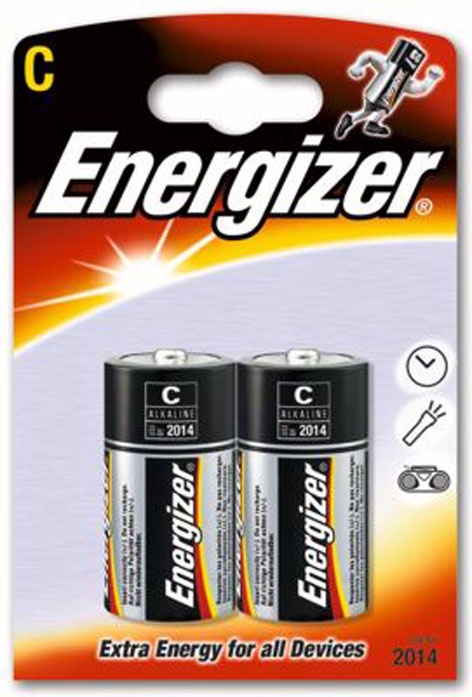 Батареи Energizer BEAB3-LR14, C/LR14, 1.5 В, 2 шт.