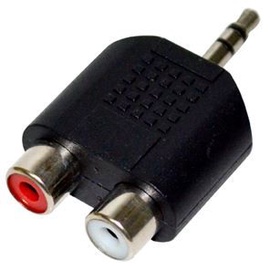 Vakoss Adapter Jack to RCA x2 Black