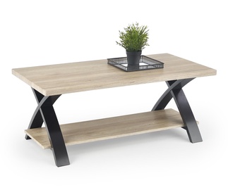 Kohvilaud Halmar Scala San Remo Oak/Black, 1100x550x450 mm