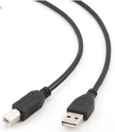 Vads Gembird USB to USB USB 2.0 A male, USB 2.0 B male, 3 m, melna
