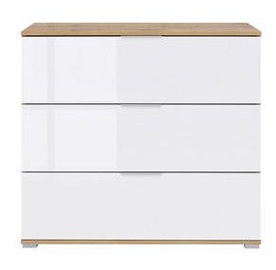 Kumode Black Red White Zele White Oak, 95x41x86 cm