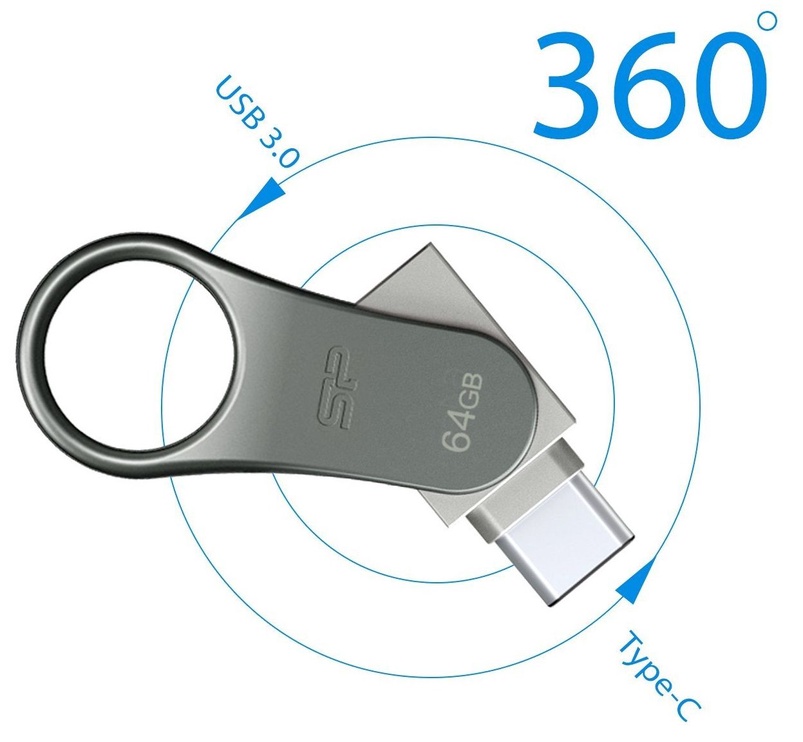 USB atmintinė Silicon Power Mobile C80, 64 GB