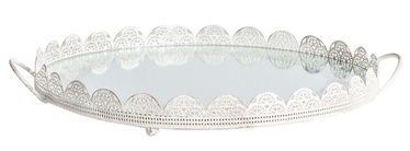 Home4you Eva Mirror Tray 30cm White