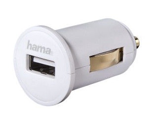 Автомобильное зарядное устройство Hama, Lightning/USB, белый