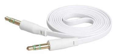 Mocco Flat Premium 3.5mm To 3.5mm AUX Cable 90cm White
