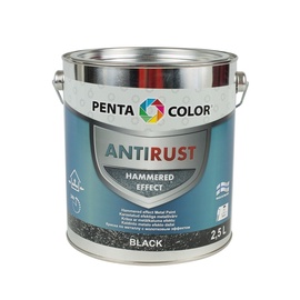 Krāsa Pentacolor Anti Rust Hammered, 2.5 l, melna
