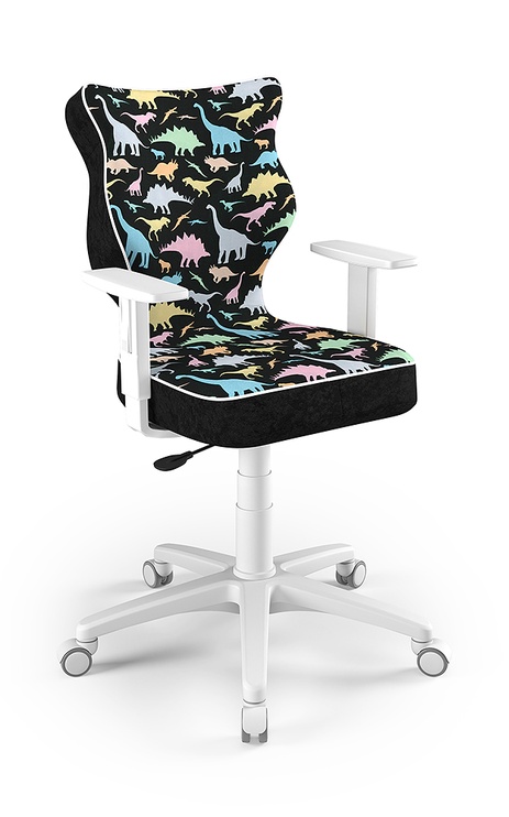 Vaikiška kėdė su ratukais Duo ST30, balta/juoda/pilka/violetinė, 37.5 cm x 100 cm