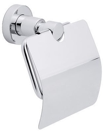 Tesa Loxx Moder Toilet Roll Holder With Lid Chromed Metal 40273