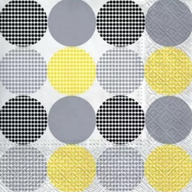 Paw Decor Collection Dotsy Dots Yellow Napkins 33x33cm