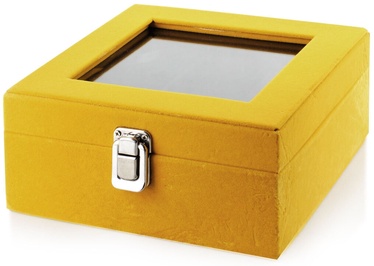 Mondex Carmen Casket Yellow With Mirror 18.4x18.4x9.3cm