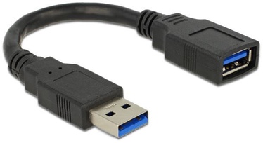 Провод Delock USB / USB USB 3.0 A male, USB 3.0 A female, 0.15 м, черный