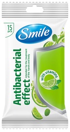 Влажные салфетки Smile, 1 сл, 15 л.