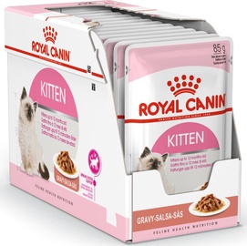 Mitrā kaķu barība Royal Canin Kitten, vistas gaļa, 0.085 kg, 12 gab.