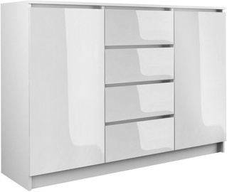 Top E Shop Chest of 2 Doors 4 Drawers Gloss White