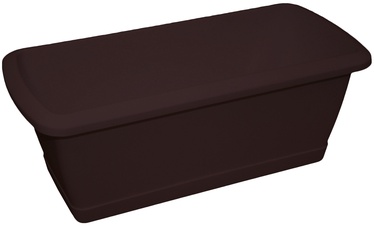 Prosperplast Balcony Flower Box With Plate Brown 40cm