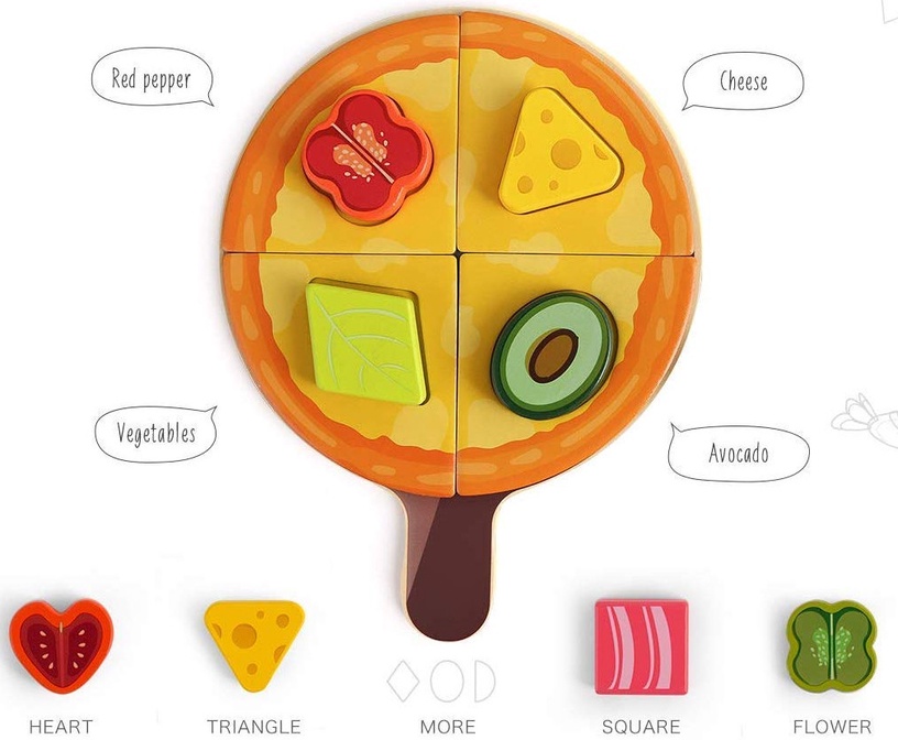 Деревянные пазлы TopBright Pizza, 75 см