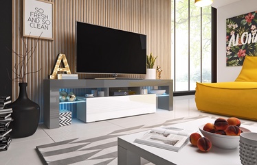 TV-laud Cama Meble Toro 158, valge/hall, 158 cm x 40 cm x 41 cm