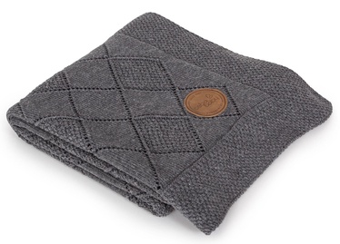 Ceba Baby Rice Stitch Knitted Blanket In Gift Box 90x90 Graphite