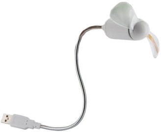 4world USB Fan Clock Silver