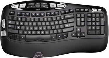 Klaviatūra Logitech K350 DE, melna, bezvadu