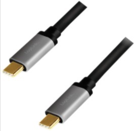Провод Logilink CUA0106, 2 x USB Type-C, 1.5 м, серебристый/черный