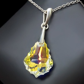 Diamond Sky Pendant Baroque IV Aurore Boreale With Crystals From Swarovski