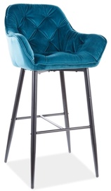 Bāra krēsls Cherry H-1 Bluvel 85, zila, 56 cm x 40 cm x 105 cm