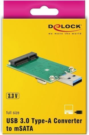 Adapteris Delock USB 3.0 To mSATA