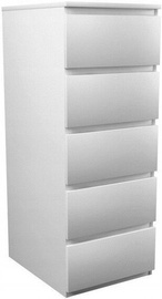Kumode Top E Shop W5 5 Drawers White Mat