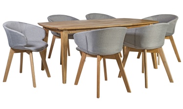 Home4you Retro/Harding Dining Set Grey/Oak
