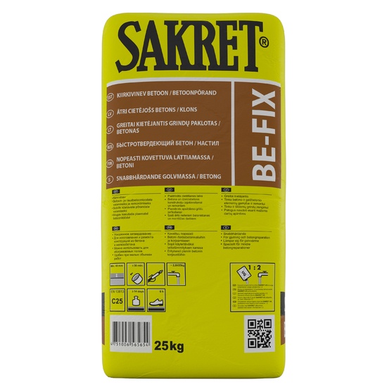 Betoon Sakret BE-FIX, remondi, 25 kg