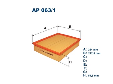 Automobilių oro filtras Filtron AP 063/1